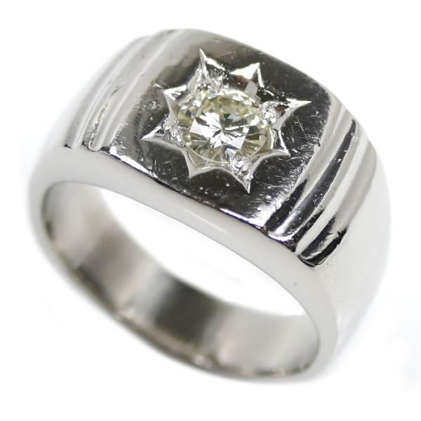 Pt900プラチナ リング・指輪 ダイヤモンド0.55ct 21号 26.5g メンズ