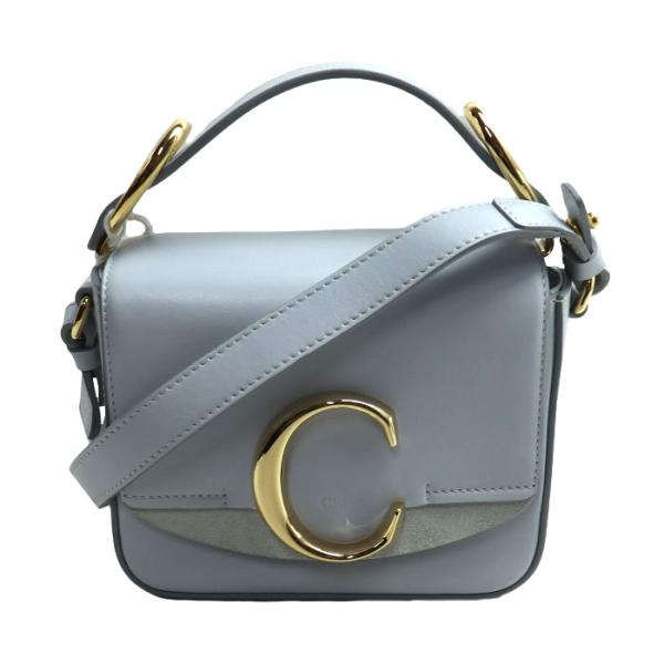 Chloe クロエ シー ミニバッグ ショルダーバッグ ライトブルー CHC19US193A374E7 レディース【中古】【美品】 Chloe（クロエ） シー ミニバッグ ショルダーバッグ ライトブルー