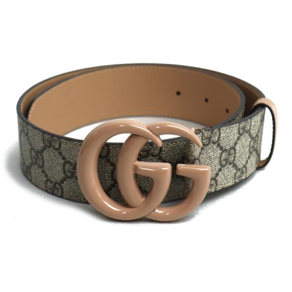 GUCCI グッチ GGマーモント スプリームキャンバス ベルト ベージュ 400593 60/70cm ユニセックス【未使用】【買取品】 中古・古着通販】GUCCI (グッチ) 400593 GGマーモントベルト ベージュ