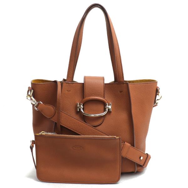 TOD’S トッズ Tリング 2Wayショルダーバッグ ブラウン レディース【中古】 TOD'S トッズ Tリング 2Wayショルダーバッグ ブラウン レディース 中古