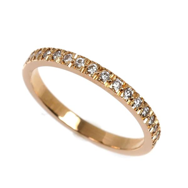 TIFFANYダイヤモンドハーフエタニティリング13号 TIFFANY&Co.（ティファニー） K18PG ピンクゴールド ハーフエタニティ