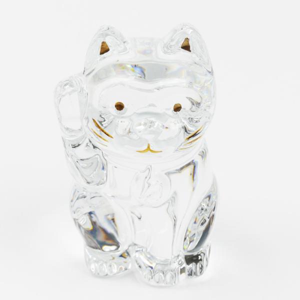 【美品】バカラ 招き猫 バカラ（Baccarat） まねき猫 オブジェ Sサイズ 2607786 招き猫