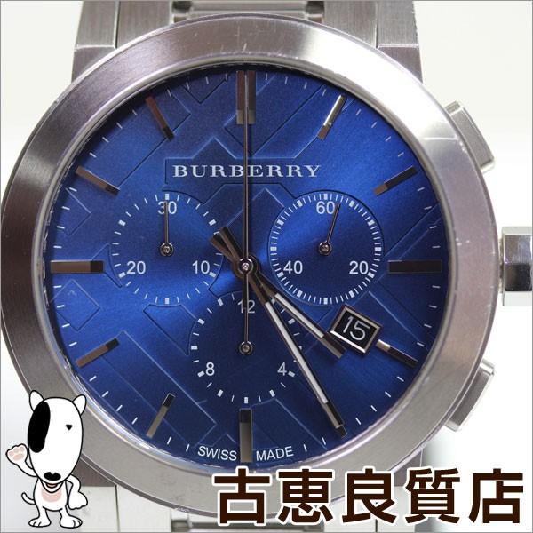 バーバリー ヘリテージ　クロノグラフ　BURBERRY BU9363 メンズ 腕時計 42mm　青文字盤/MT1263/中古  :mb18-6-19-8:古恵良販売 - 通販 - Yahoo!ショッピング