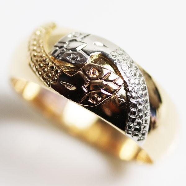 K18 イエローゴールド ホワイトゴールド 指輪 甲丸タイプ メンズ ヘビ 蛇7 9g リング サイズ17号 中古 Mr2665 Mb 0417 7 古恵良販売 通販 Yahoo ショッピング