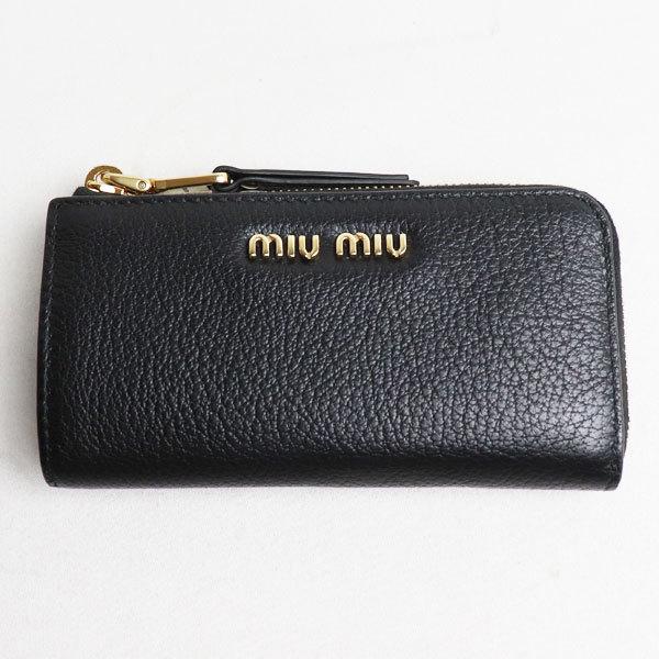 miumiu ミュウミュウ L字ファスナーキーケース 5PP026 2E5V F0002 NERO 