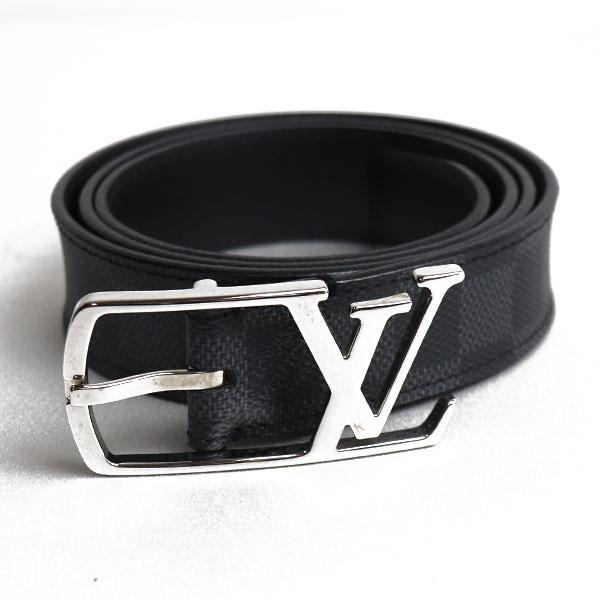 LV lv ルイヴィトン LOUIS VUITTON LV サンチュール・ネオグラム 30MM ダミエ・グラフィット ベルト 38/95刻印  Ｍ6057Ｗ/中古