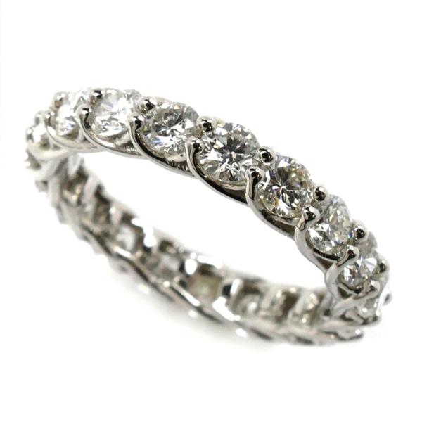 中古美品 Pt900プラチナリング 6g Pt900プラチナ フルエタニティ リング・指輪 ダイヤモンド2.06ct 9号