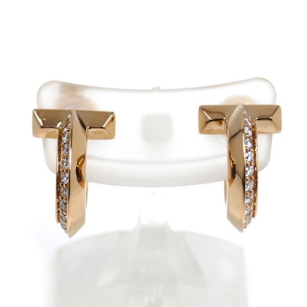 TIFFANY&Co.（ティファニー） K18PG Tワン フープ ピアス 69782981