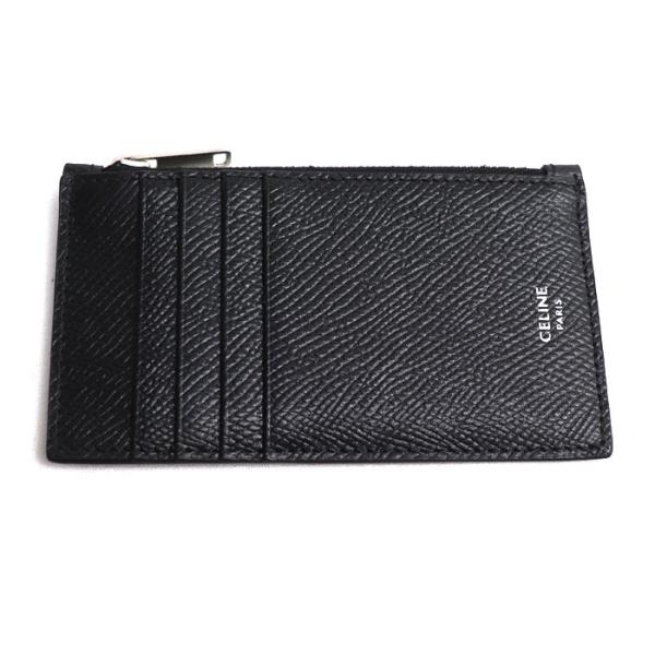 美品】 CELINE ジップ付き カードホルダー カードケース 小銭入れ 黒