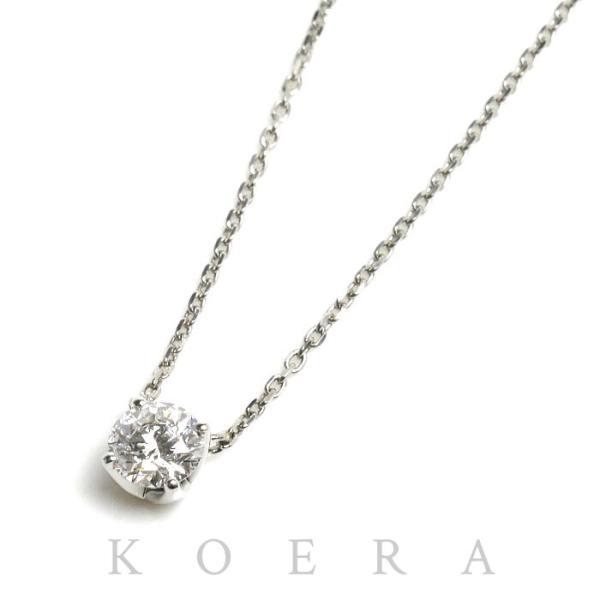 4℃ ヨンドシー Pt850プラチナ ネックレス ダイヤモンド0.239ct 1.9g