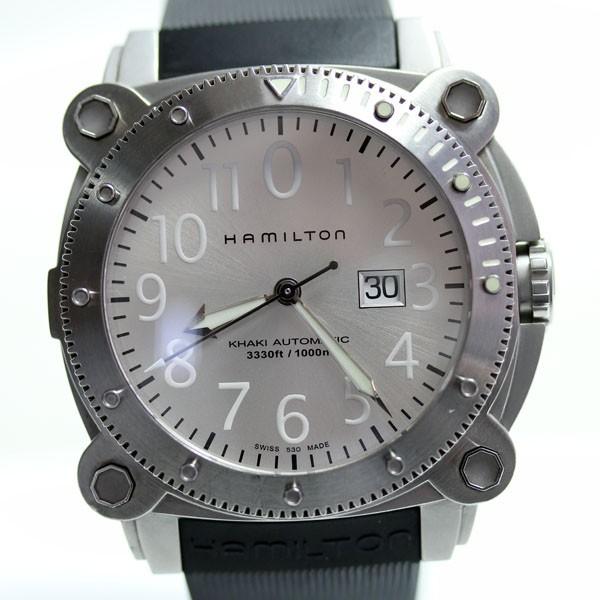 Hamilton ハミルトン KHAKI カーキBELOWZERO ビロウゼロ メンズ腕時計シルバー文字盤 50mm H785150  H78515353自動巻き/中古あすつく/MT1928