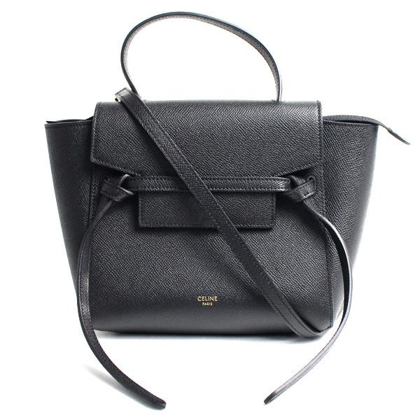 CELINE セリーヌ ベルトバッグ ナノ 189003ZVA.38NO ブラック グレ 