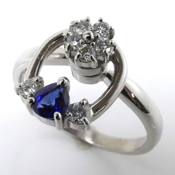 ダイヤモンド×サファイア リング K18YG 1.45ct 6.1g