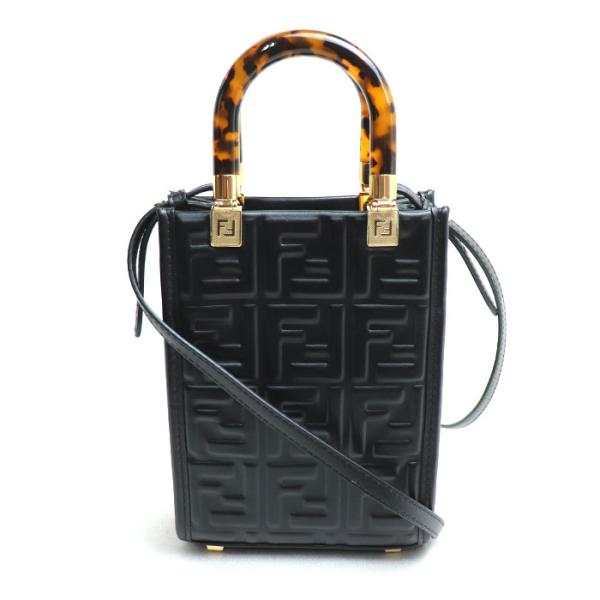 美品 フェンディ サンシャインショッパー スモール ハンドバッグ ショルダーバッグ 2WAY 8BS051 レザー レディース FENDI 【1-0236070】 koera_o24-1027-14