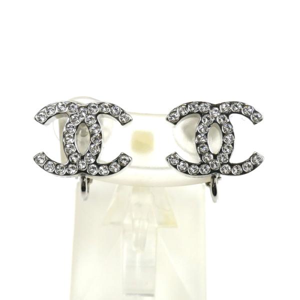 CHANEL シャネル メタル ココマーク ラインストーン イヤリング ABF152  