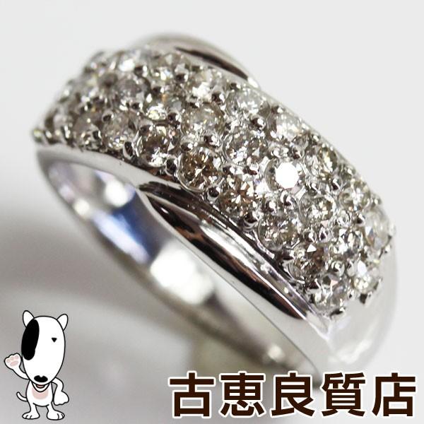 Pt プラチナ リング 指輪 5.4g サイズ約12号 MR1356 中古 ダイヤ1.0ct  