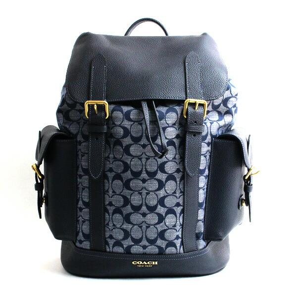 COACH コーチ シグネチャー バックパック リュックサック C8183 B4/DE デニム/レザー/未使用品/買取品/アウトレット COACH コーチ シグネチャー バックパック リュックサック C8183 B4/DE デニム/レザー/未使用品/買取品/アウトレット