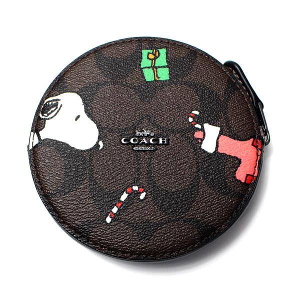 コーチ COACH COACH X PEANUTS ラウンド コイン ケース・シグネチャー