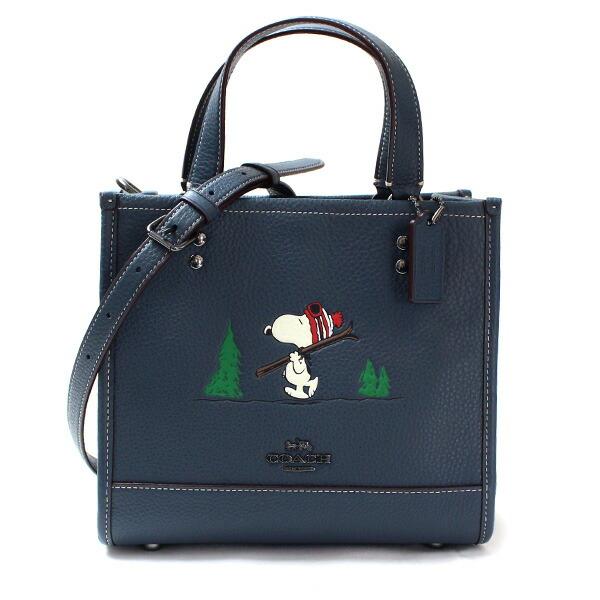 COACH コーチ PEANUTSコラボ デンプシー トート 22・スヌーピー スキー 