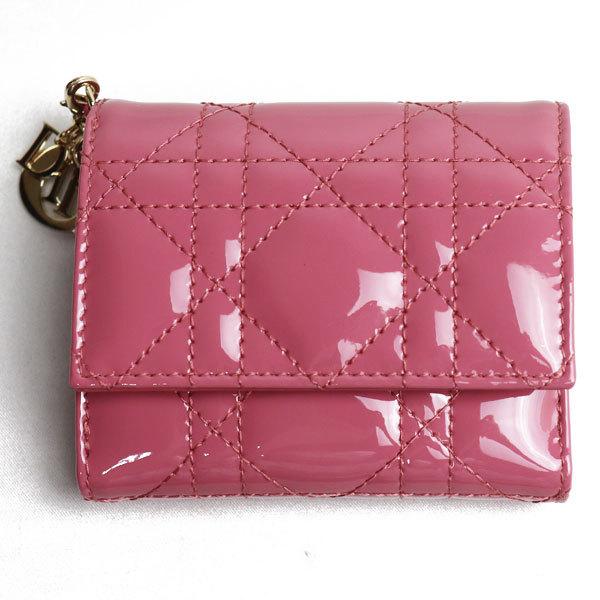 Christian Dior クリスチャンディオール 三つ折り財布 LADY DIOR  