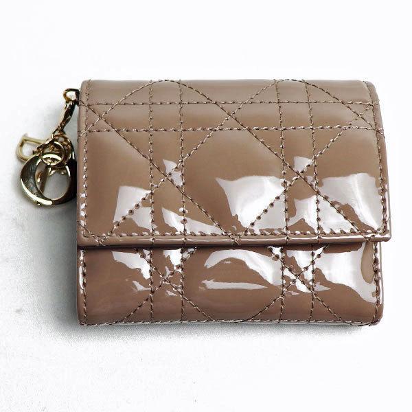 Christian Dior クリスチャンディオール 三つ折り財布 LADY DIOR  