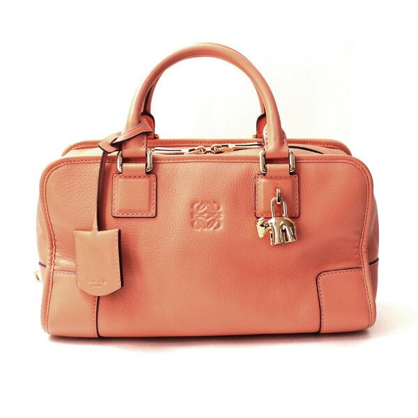 LOEWE ロエベ アマソナ28 リミテッド ハンドバッグ サーモンピンク 