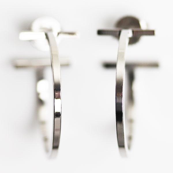 TIFFANY&Co. ティファニー K18WG ホワイトゴールド Tワイヤーフープ 