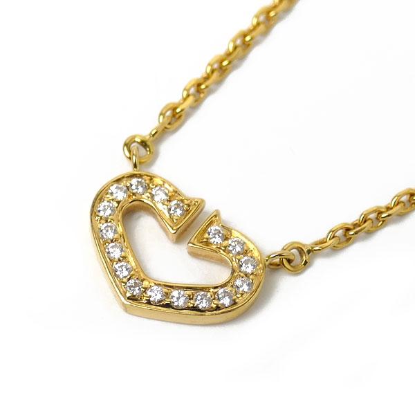 CARTIER カルティエ K18YG イエローゴールド Cハート ネックレス