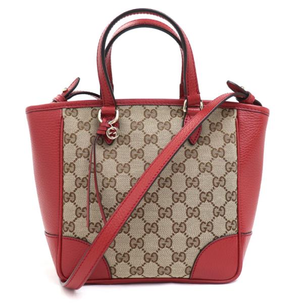 本物 グッチ GUCCI GGキャンバス 2WAY ショルダーバッグ ハンドバッグ ベージュ レッド 449241 バッグ 中古・ GUCCI（グッチ） GGキャンバス 2WAY ハンドバッグ 2Wayショルダー