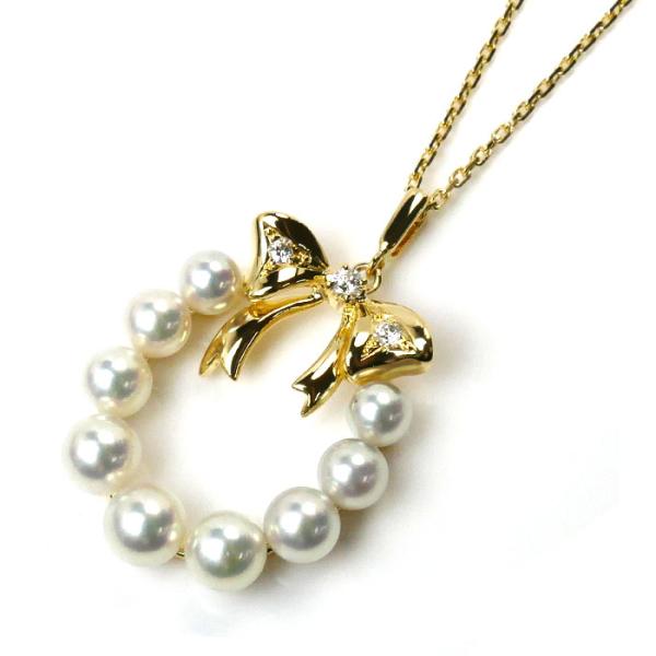 MIKIMOTO ミキモト K18YG イエローゴールド パール ダイヤ