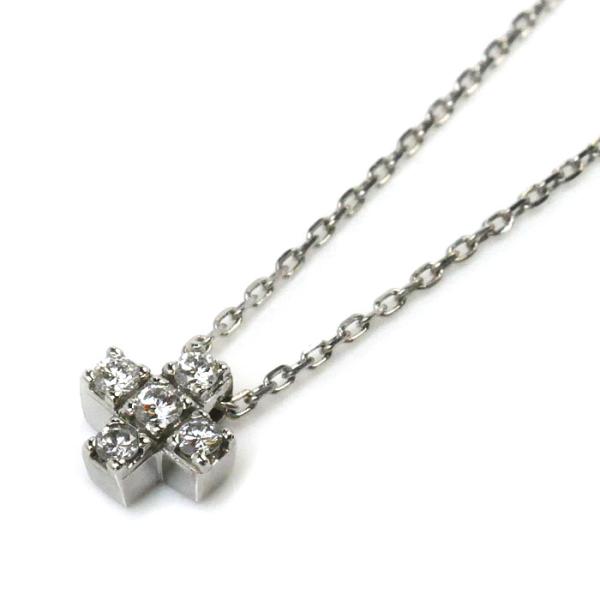 4℃ ヨンドシー Pt850プラチナ ダイヤ ネックレス ダイヤモンド 2.1g 