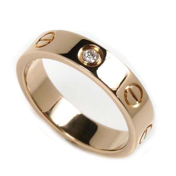 Cartier カルティエ K18PG ピンクゴールド ミニラブ リング #48 Cartier（カルティエ） K18PG ピンクゴールド ミニラブ 1P ダイヤ