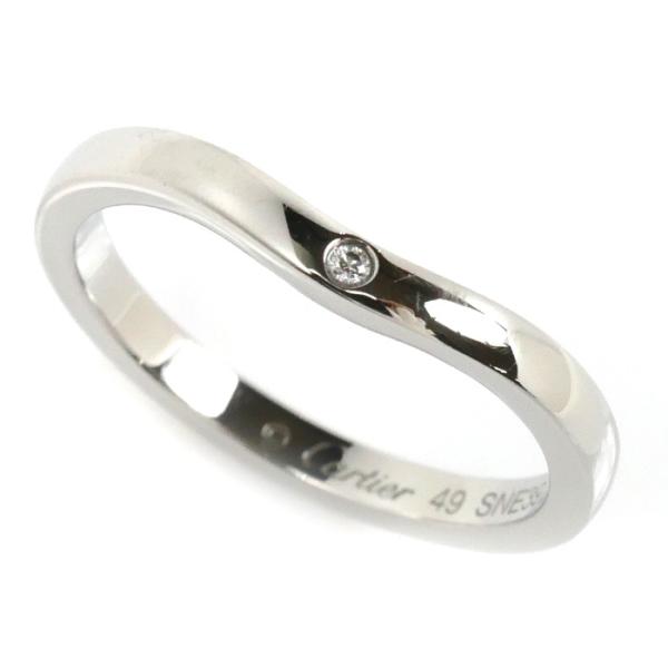 カルティエ Pt950 3Pダイヤモンド　バレリーナカーブ ウェディング　リング Cartier CARTIER カルティエ Pt950プラチナ バレリーナ カーブ