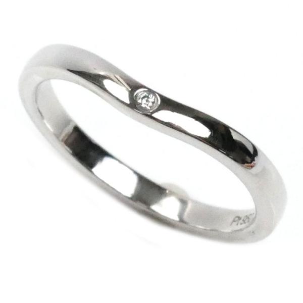 【新品同様】カルティエ　バレリーナ　3P ダイヤ　リング　Pt950 指輪 Cartier（カルティエ） Pt950 バレリーナ カーブ ウェディング 3P