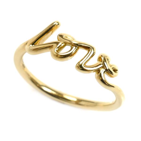 【極美品】ティファニー K18YG LOVE リング14号 TIFFANY&Co.（ティファニー） K18YG イエローゴールド パロマピカソ