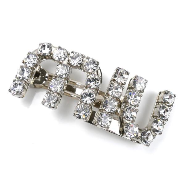 美品 miumiu ヘアピン ゴールドラインストーン koera_sb25-0905-23