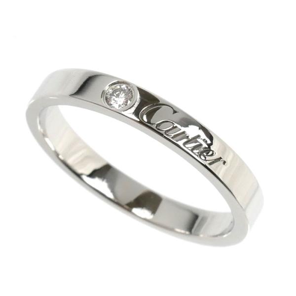 Cartier（カルティエ） Pt950プラチナ エングレーブド 1P ダイヤ