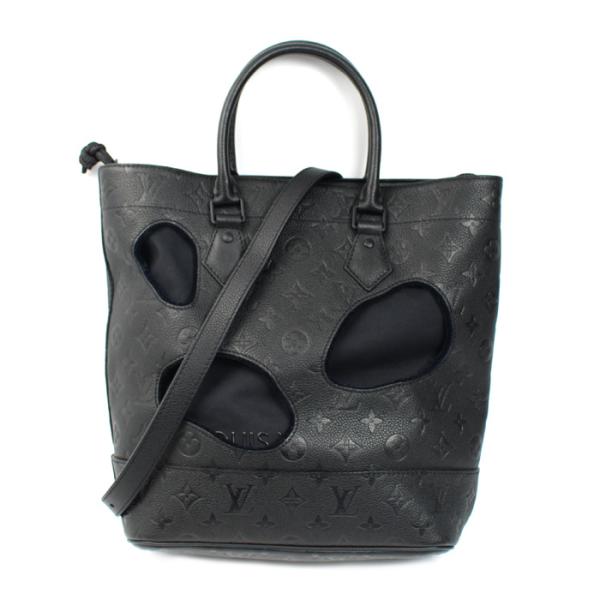 LOUIS VUITTON ルイ・ヴィトンコムデギャルソン ウィズ ホールズ PM 川久保玲コラボ 2Wayショルダー ブラック M45887 レディース 中古 美品