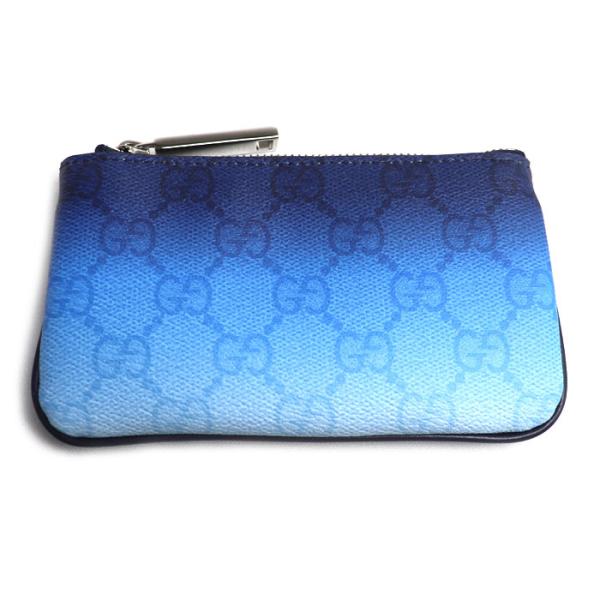 GUCCI（グッチ） GGスプリーム クロマ キーポーチ コインケース ブルー