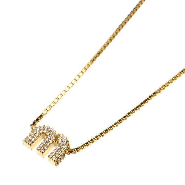 miu miu（ミュウミュウ） GP ラインストーン ネックレス