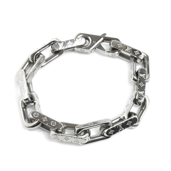 美品【ルイヴィトン】M00308 モノグラム チェーン ブレスレット M LOUIS VUITTON（ルイ・ヴィトン） メタル チェーン モノグラム