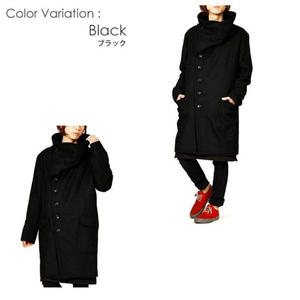 【美品】JNBY〈センソユニコ〉ビッグフード付きウールロングコート黒38 美品】JNBY〈センソユニコ〉ビッグフード付きウールロングコート