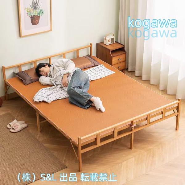 折りたたみベッド ベッド コンパクト収納 ベッドフレーム 天然竹製 つ176 折りたたみベッド ベッド コンパクト収納 ベッドフレーム 天然竹