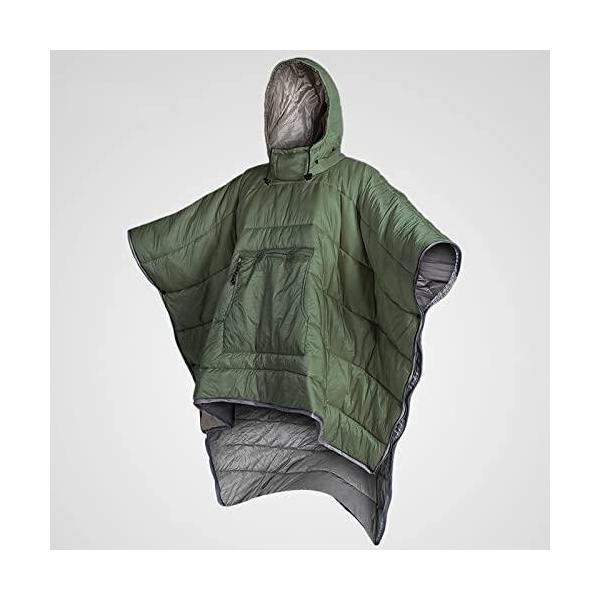 ポンチョ ブランケット 着る寝袋 キャンプ ポンチョコート保温防寒防水 冬用ポンチョコート保温ポンチョウェアラブルフード付きブランケット