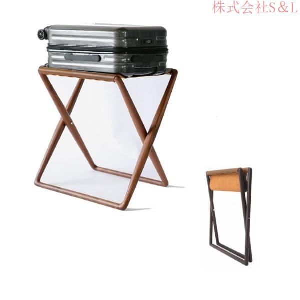 【中古品】③アルミフレーム バゲージラック ラゲッジスタンド 2点 ホテルライク 中古品】③アルミフレーム バゲージラック ラゲッジスタンド 2点