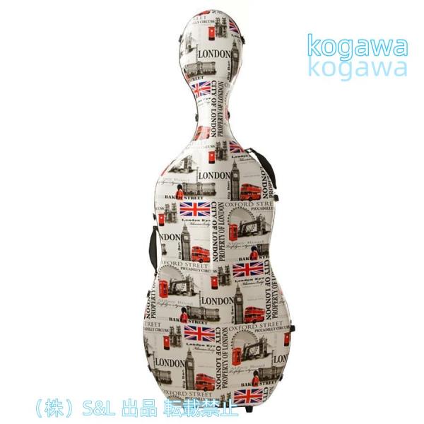 カーボンファイバーチェロケース、ホイール付きハードシェル楽器