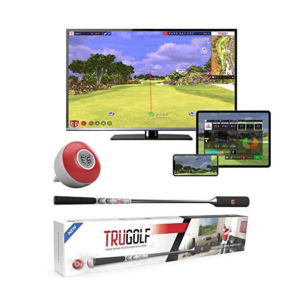TruGolf シミュレーションゴルフ Home Swing Studio ホームスイングスタジオ[日本語対応版] ゴルフシミュレーター 赤と黒 スイ