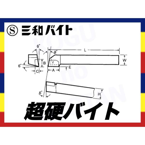 定形外不可】三和製作所 超硬バイト 33-2 K10 右勝手 JIS33形 定形外不可】三和製作所 超硬バイト 33-2 K10 右勝手 JIS33形