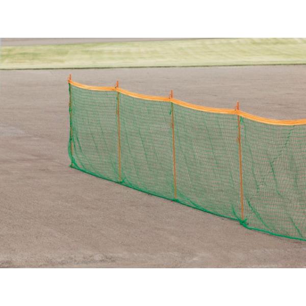 仮設の外野フェンス・防球ネット・簡易仕切りネットとして使用できます。●30m●重量5.5?●共通仕様：●ポリエチレン440T/44本・37.5?目●上部テープ：ターポリン●ハトメピッチ2m●取付ヒモ付※20mネットにはクイ11本、30mネッ...