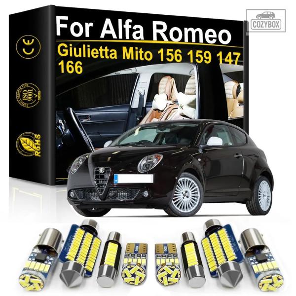 並行輸入品 車内 LED ライト アルファロメオジュリエッタミト 156 159 SW 147 166 ステルヴィオ アクセサリー 1998 2010 2015